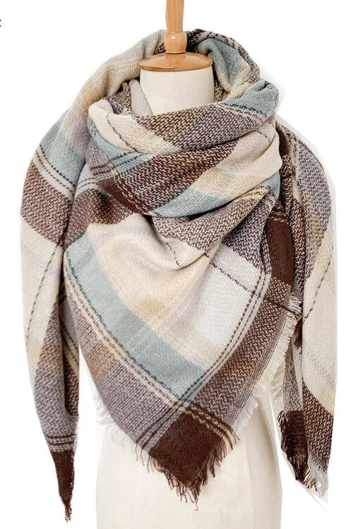 Plaid Cashmere Scarf