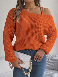 Asymmetrical Neck Sweater