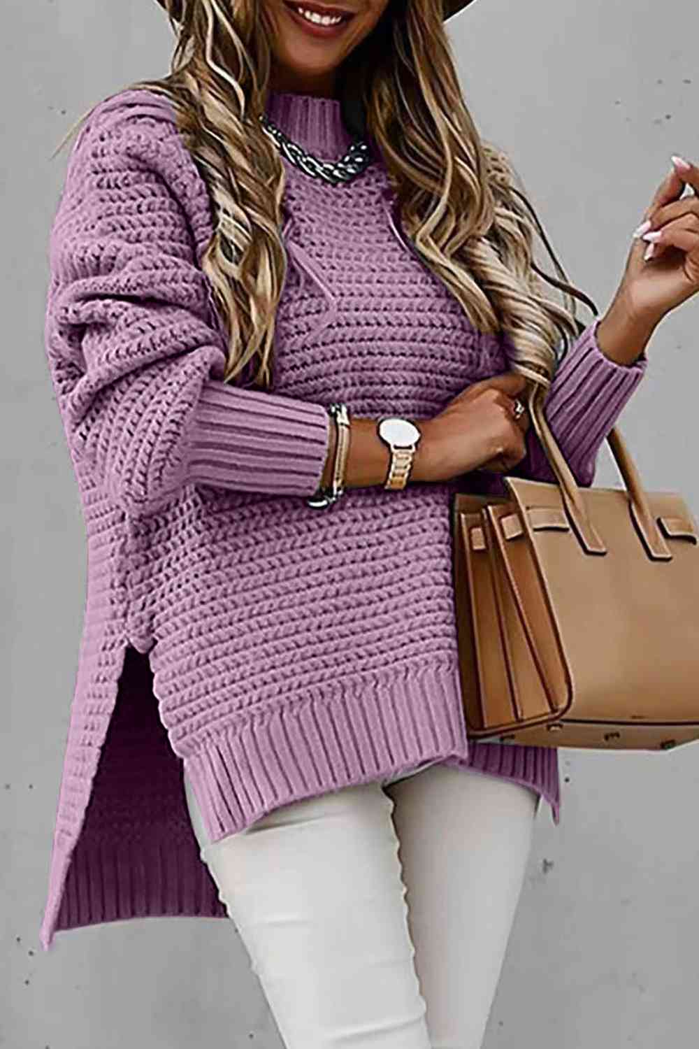 Round Neck Chunky Sweater