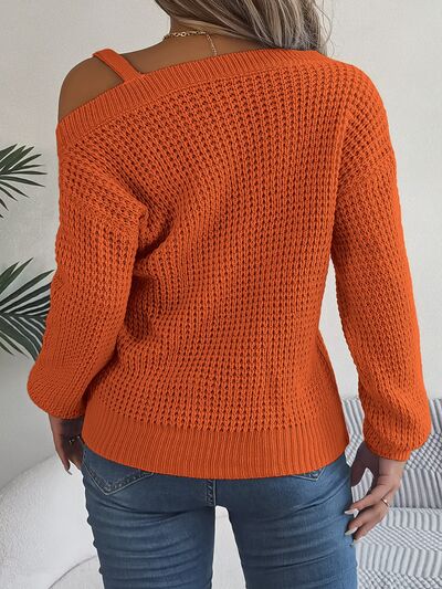 Asymmetrical Neck Sweater