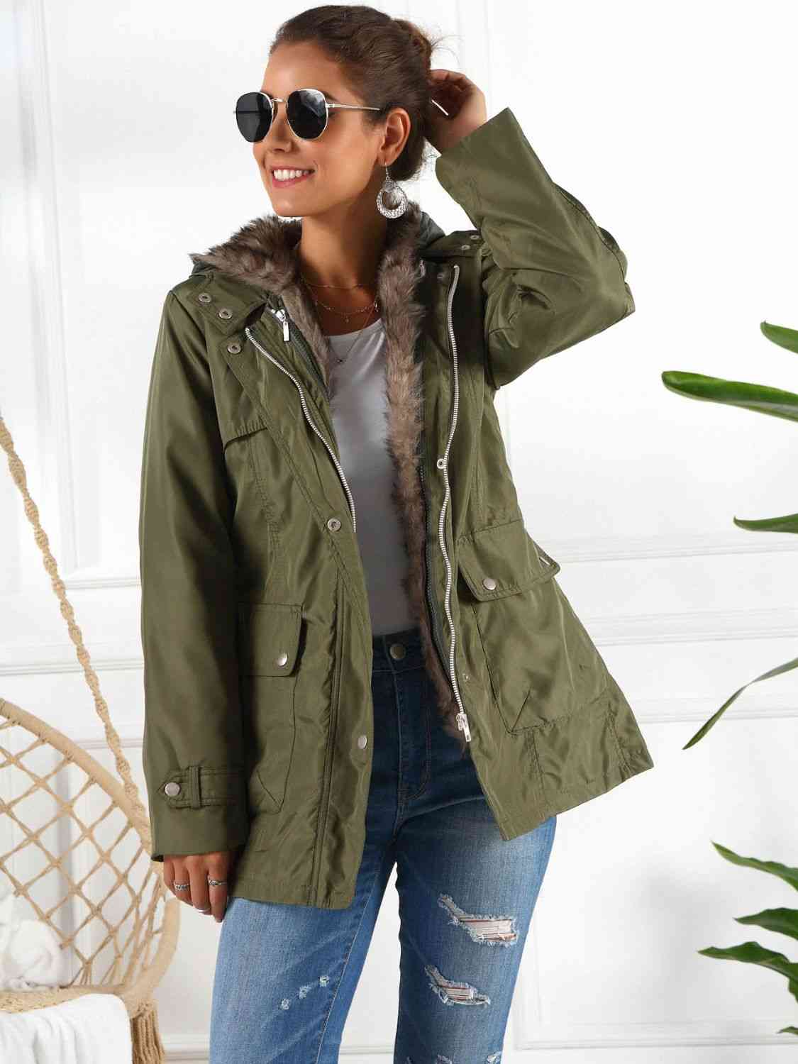 Hooded Jacket with Detachable Liner 3-Way Wear