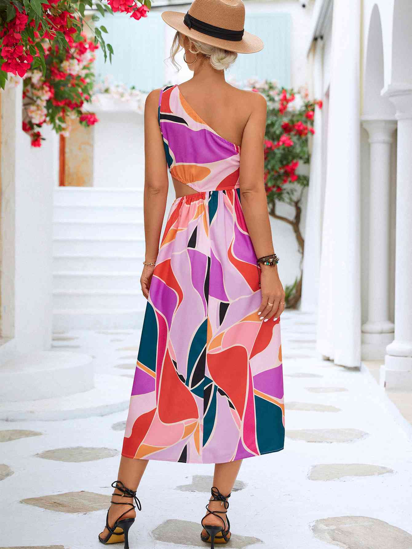 One-Shoulder Sleeveless Dress