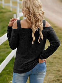 Cutout Cold Shoulder Blouse