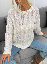 Distressed Long Sleeve Sweater