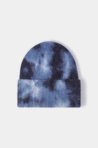 Tie-Dye Cuffed Rib-Knit Beanie Hat