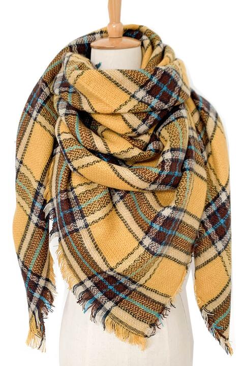 Plaid Cashmere Scarf