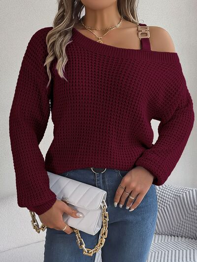 Asymmetrical Neck Sweater