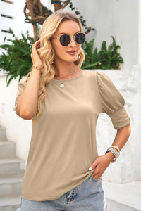 Lantern Short Sleeve Blouse