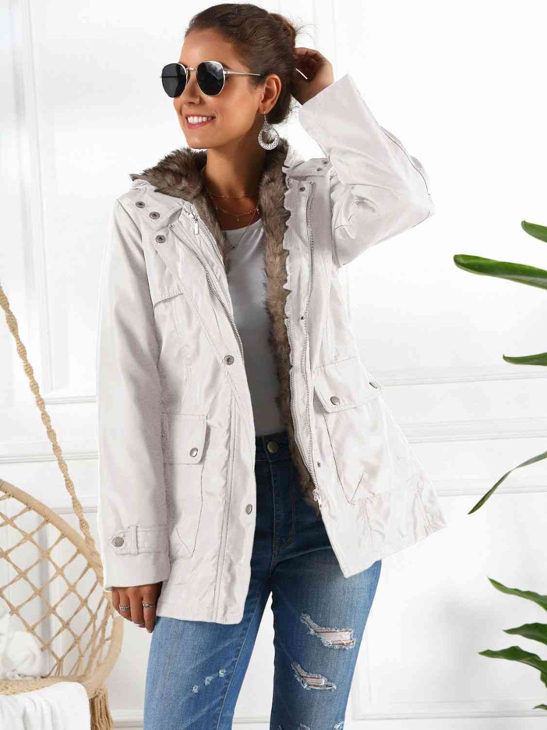 Hooded Jacket with Detachable Liner 3-Way Wear