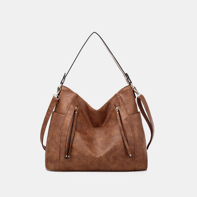 Textured Leather Tote Bag