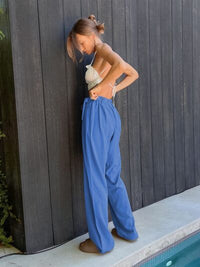 Tied High Waisted Wide Leg Pants