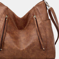 Textured Leather Tote Bag