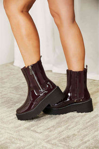 Side Zip Platform Boots