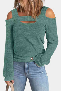 Cutout Cold Shoulder Blouse