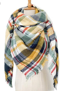 Plaid Cashmere Scarf