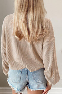 Drop Shoulder Long Sleeve Top