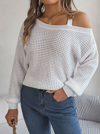 Asymmetrical Neck Sweater