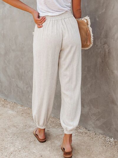 High Waisted Cropped Pants