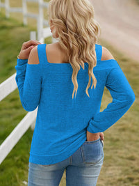 Cutout Cold Shoulder Blouse