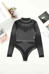 Rhinestone Long Sleeve Bodysuit