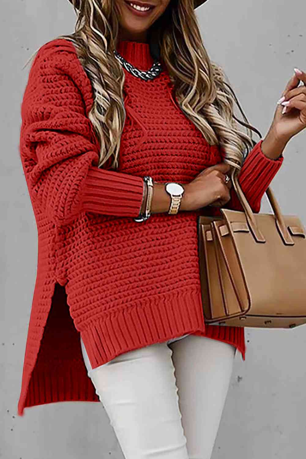 Round Neck Chunky Sweater