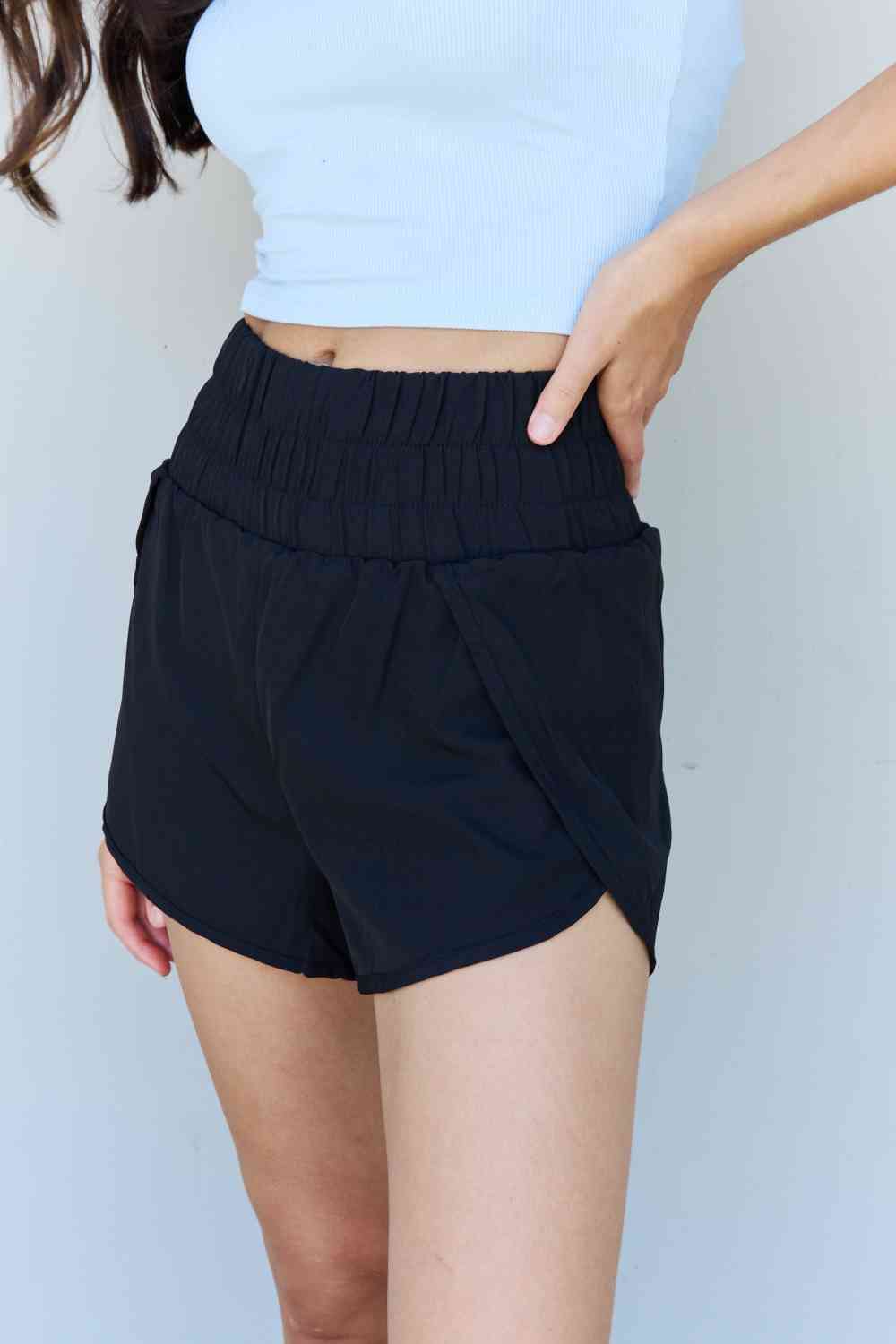 Stay Active High Waistband Shorts in Black