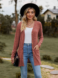 Button-Up Cardigan with Pockets