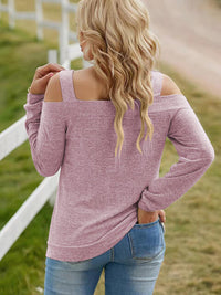 Cutout Cold Shoulder Blouse