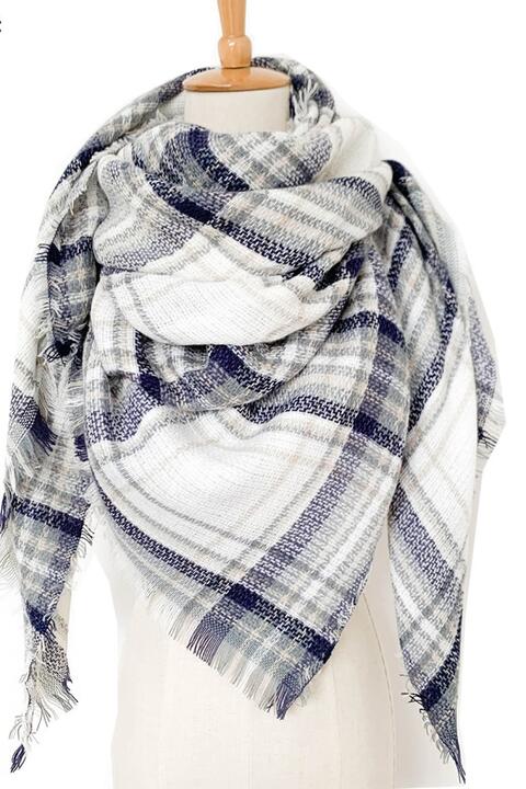 Plaid Cashmere Scarf