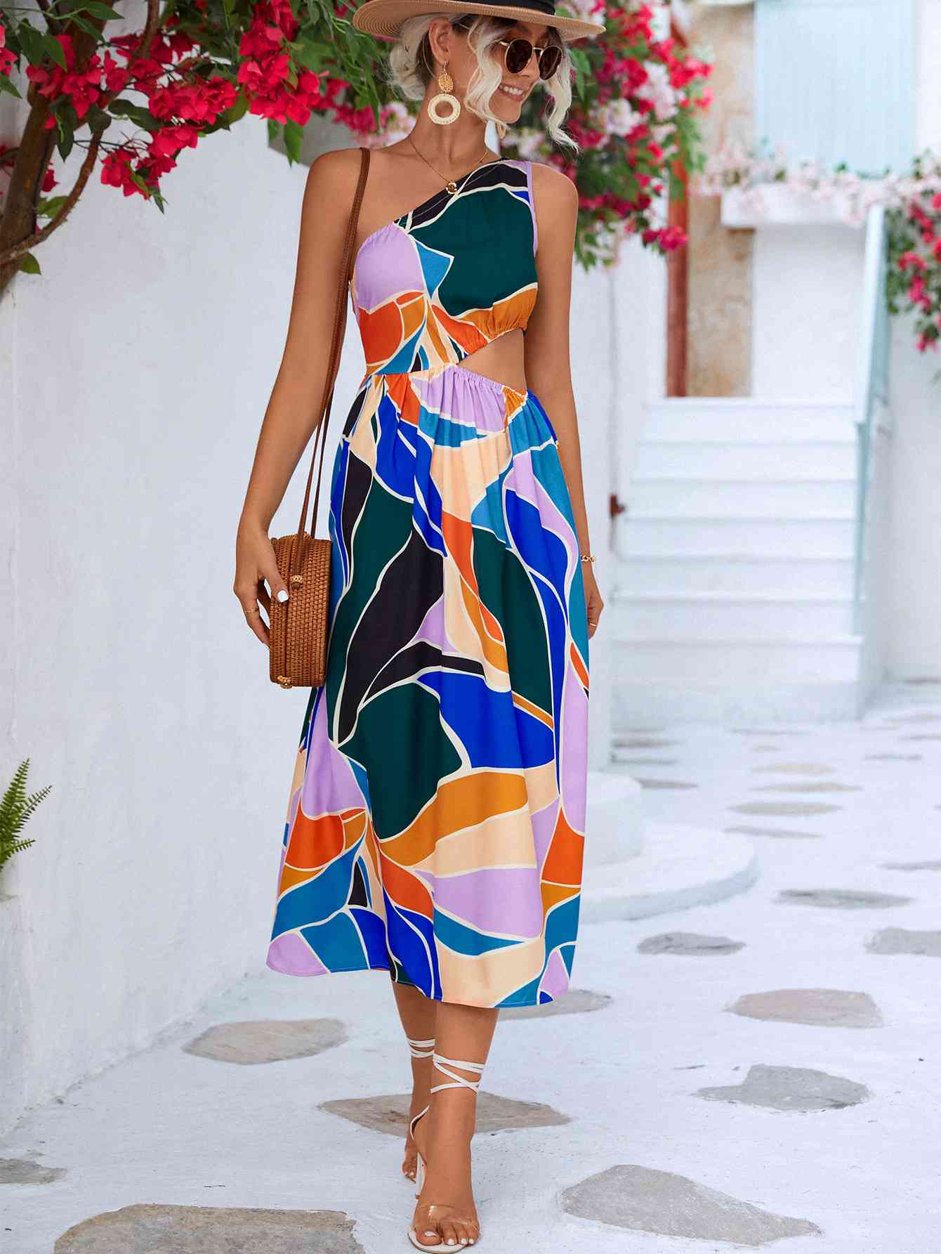 One-Shoulder Sleeveless Dress