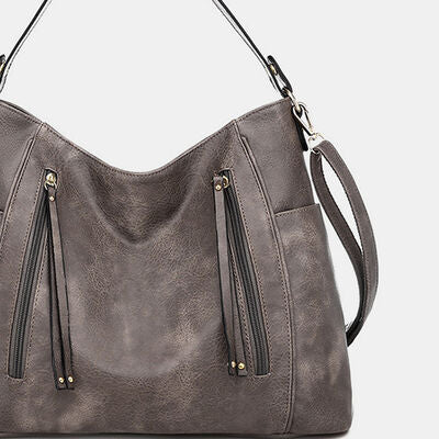 Textured Leather Tote Bag