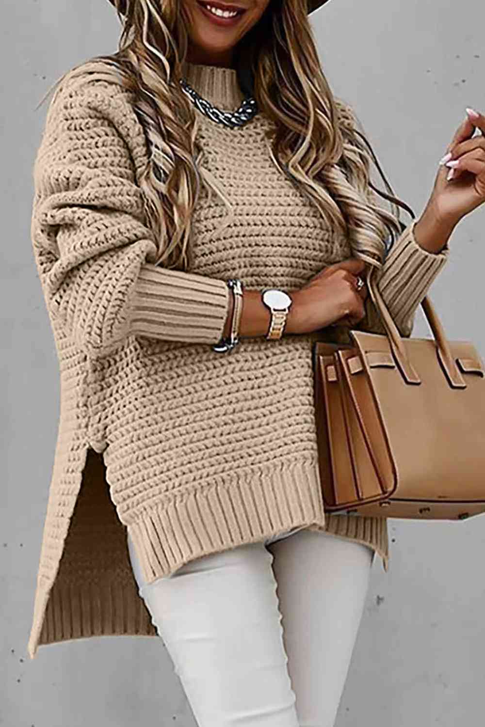 Round Neck Chunky Sweater