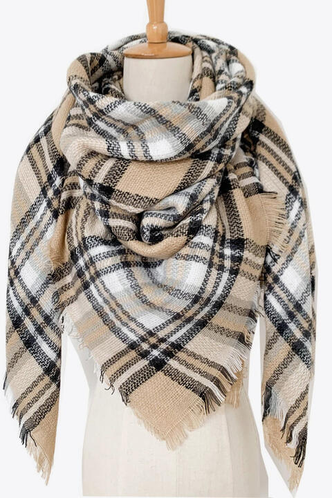 Plaid Cashmere Scarf