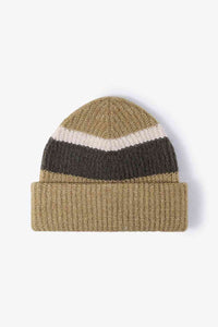 Tricolor Cuffed Knit Beanie