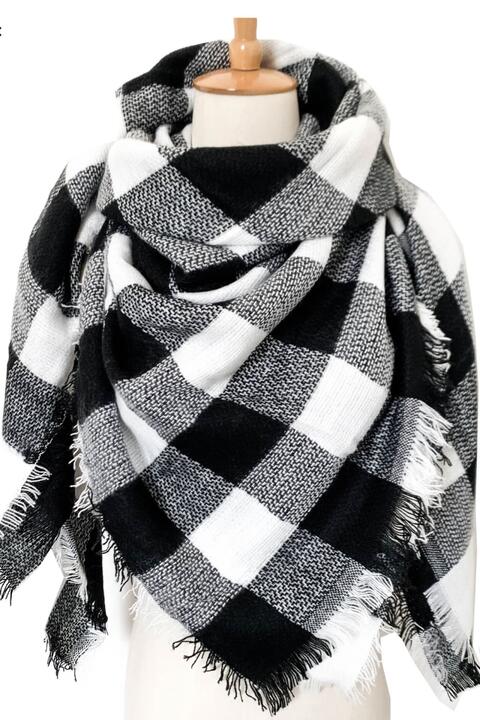 Plaid Cashmere Scarf