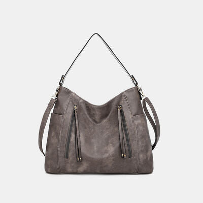 Textured Leather Tote Bag