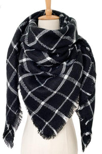 Plaid Cashmere Scarf