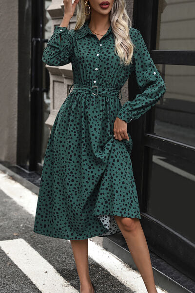 Polka Dot Button Up Dress