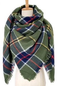 Plaid Cashmere Scarf