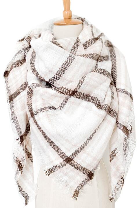 Plaid Cashmere Scarf