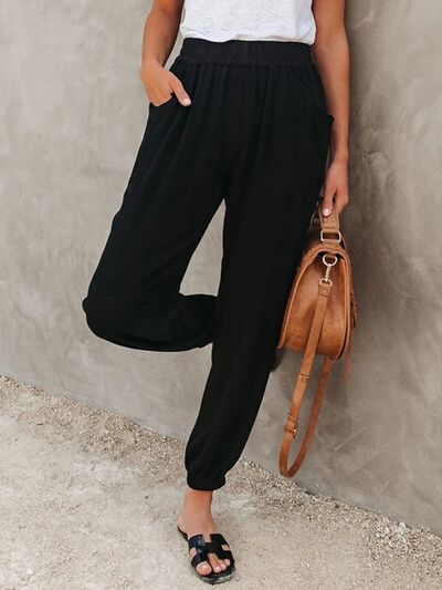 High Waisted Cropped Pants