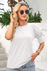 Lantern Short Sleeve Blouse