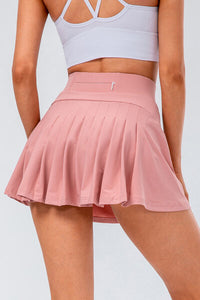 High Waisted Pleated Active Skirt