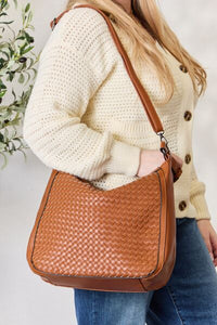 Weaved Vegan Leather Handbag