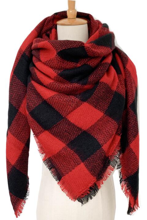 Plaid Cashmere Scarf