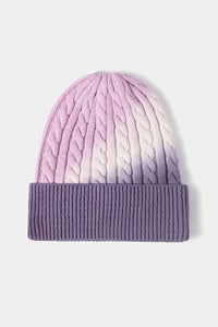 Tie-Dye Cable-Knit Beanie