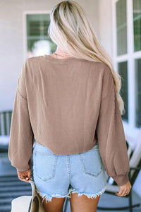 Drop Shoulder Long Sleeve Top