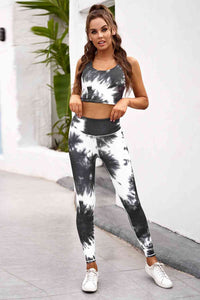 Tie-dye Crop Top & Leggings Set