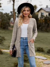 Button-Up Cardigan with Pockets