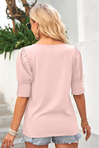 Lantern Short Sleeve Blouse